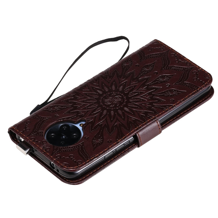 For Xiaomi Redmi K30 Pro Embossed Sunflower Pattern Horizontal Flip PU Leather Case with Holder & Card Slots & Wallet & Lanyard