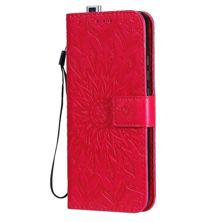 For Xiaomi Redmi K30 Pro Embossed Sunflower Pattern Horizontal Flip PU Leather Case with Holder & Card Slots & Wallet & Lanyard