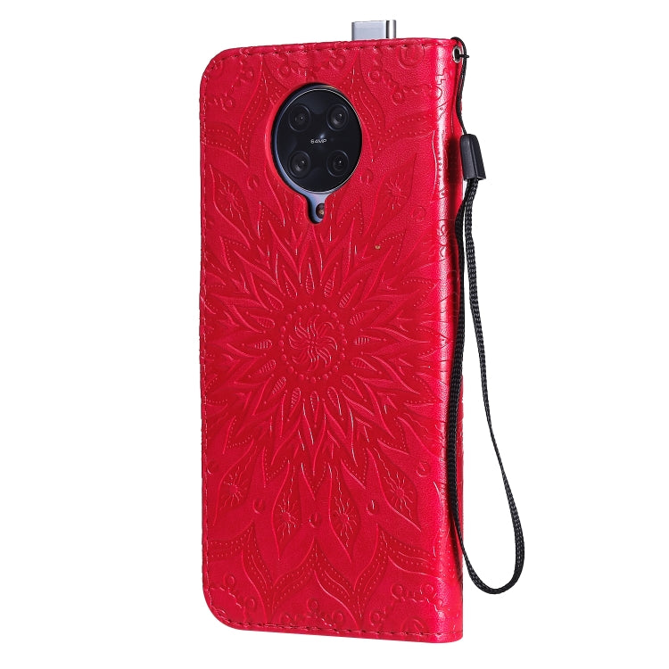 For Xiaomi Redmi K30 Pro Embossed Sunflower Pattern Horizontal Flip PU Leather Case with Holder & Card Slots & Wallet & Lanyard