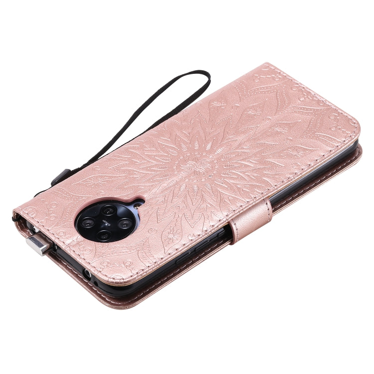 For Xiaomi Redmi K30 Pro Embossed Sunflower Pattern Horizontal Flip PU Leather Case with Holder & Card Slots & Wallet & Lanyard