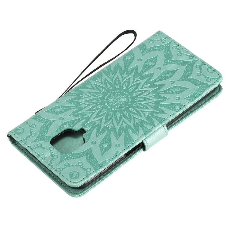 For Xiaomi Redmi Note 9 Pro Embossed Sunflower Pattern Horizontal Flip PU Leather Case with Holder & Card Slots & Wallet & Lanyard