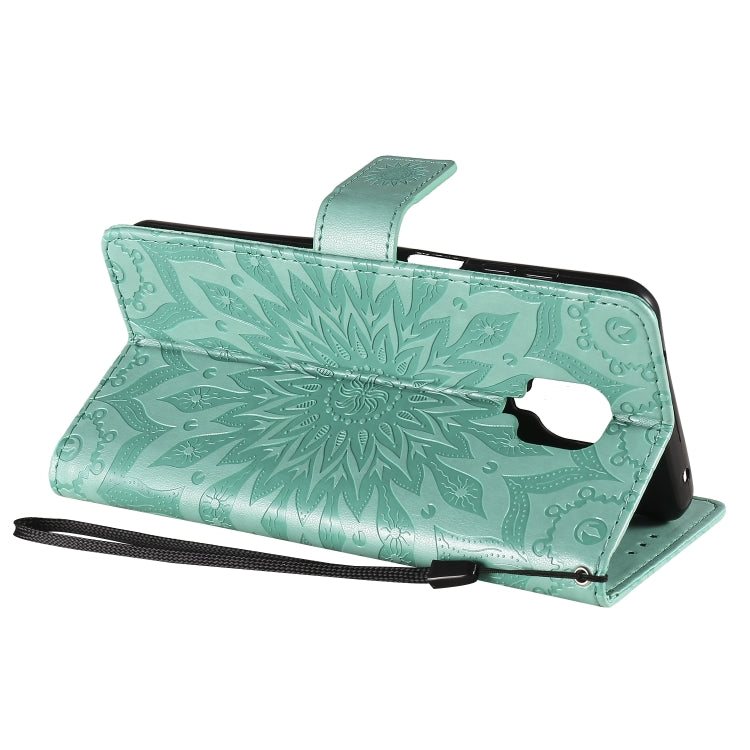 For Xiaomi Redmi Note 9 Pro Embossed Sunflower Pattern Horizontal Flip PU Leather Case with Holder & Card Slots & Wallet & Lanyard