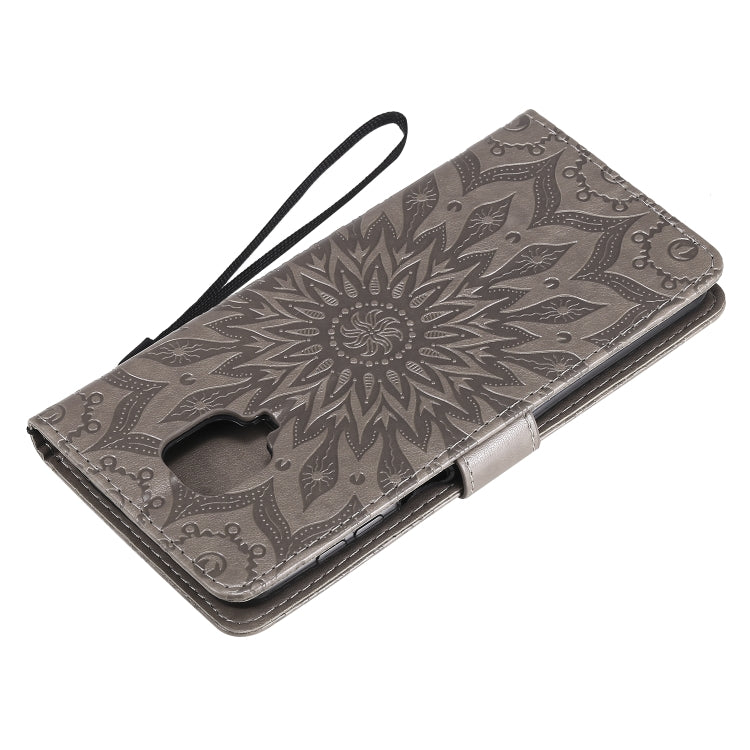 For Xiaomi Redmi Note 9 Pro Embossed Sunflower Pattern Horizontal Flip PU Leather Case with Holder & Card Slots & Wallet & Lanyard