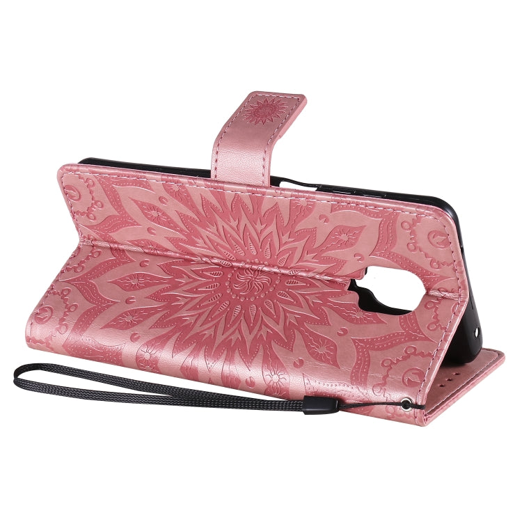 For Xiaomi Redmi Note 9 Pro Embossed Sunflower Pattern Horizontal Flip PU Leather Case with Holder & Card Slots & Wallet & Lanyard