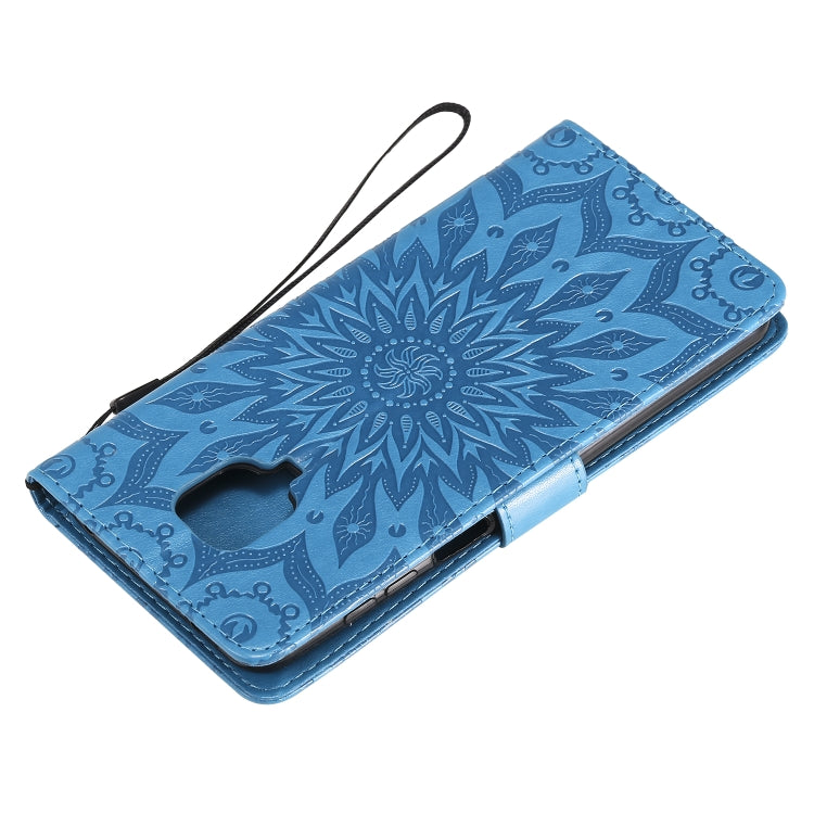 For Xiaomi Redmi Note 9 Pro Embossed Sunflower Pattern Horizontal Flip PU Leather Case with Holder & Card Slots & Wallet & Lanyard