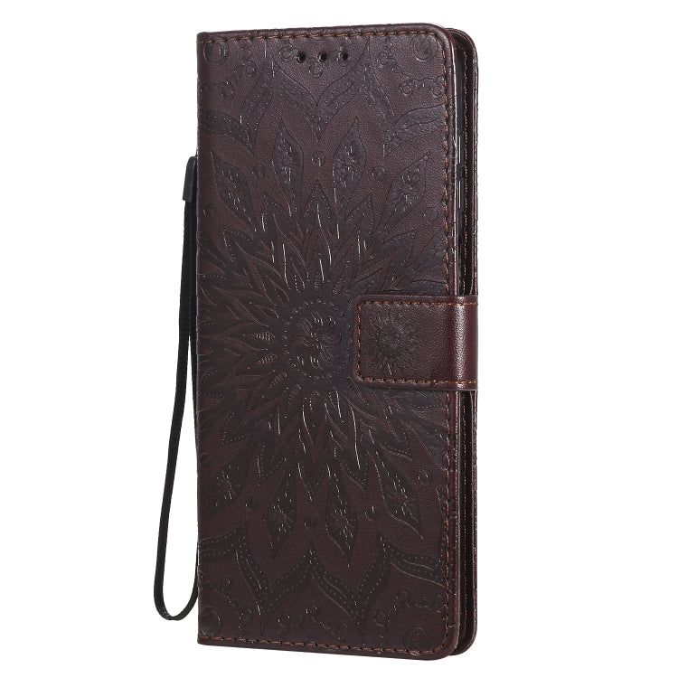 For Xiaomi Redmi Note 9 Pro Embossed Sunflower Pattern Horizontal Flip PU Leather Case with Holder & Card Slots & Wallet & Lanyard