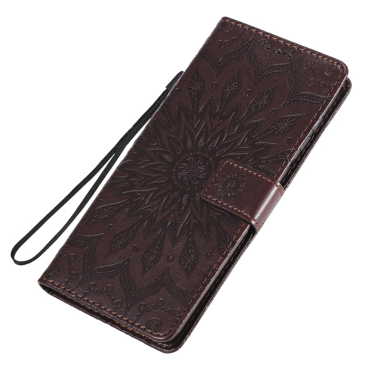 For Xiaomi Redmi Note 9 Pro Embossed Sunflower Pattern Horizontal Flip PU Leather Case with Holder & Card Slots & Wallet & Lanyard
