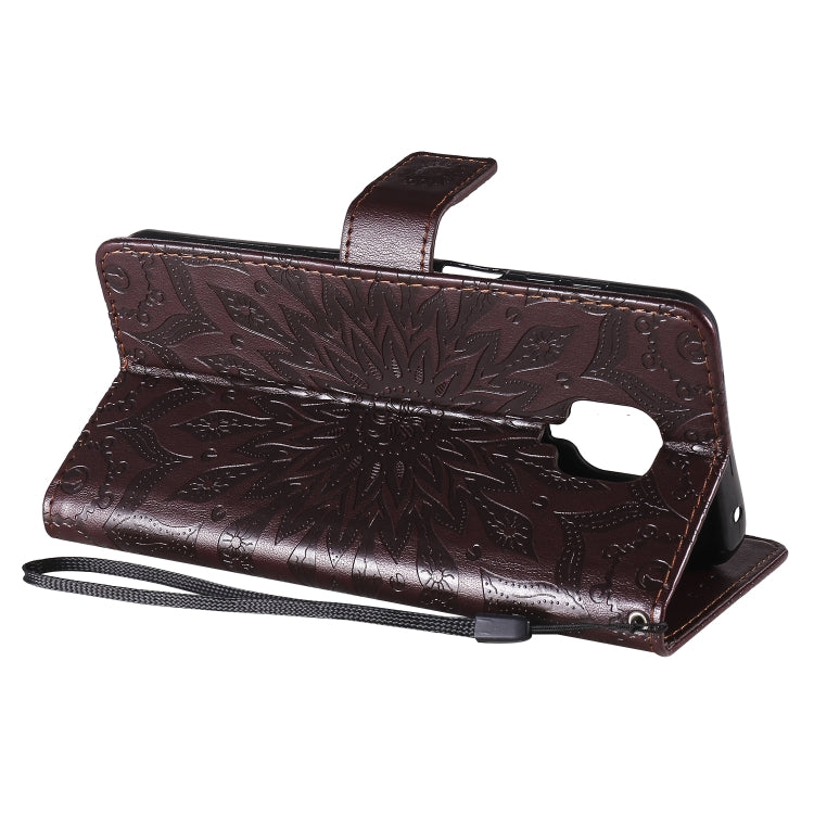 For Xiaomi Redmi Note 9 Pro Embossed Sunflower Pattern Horizontal Flip PU Leather Case with Holder & Card Slots & Wallet & Lanyard