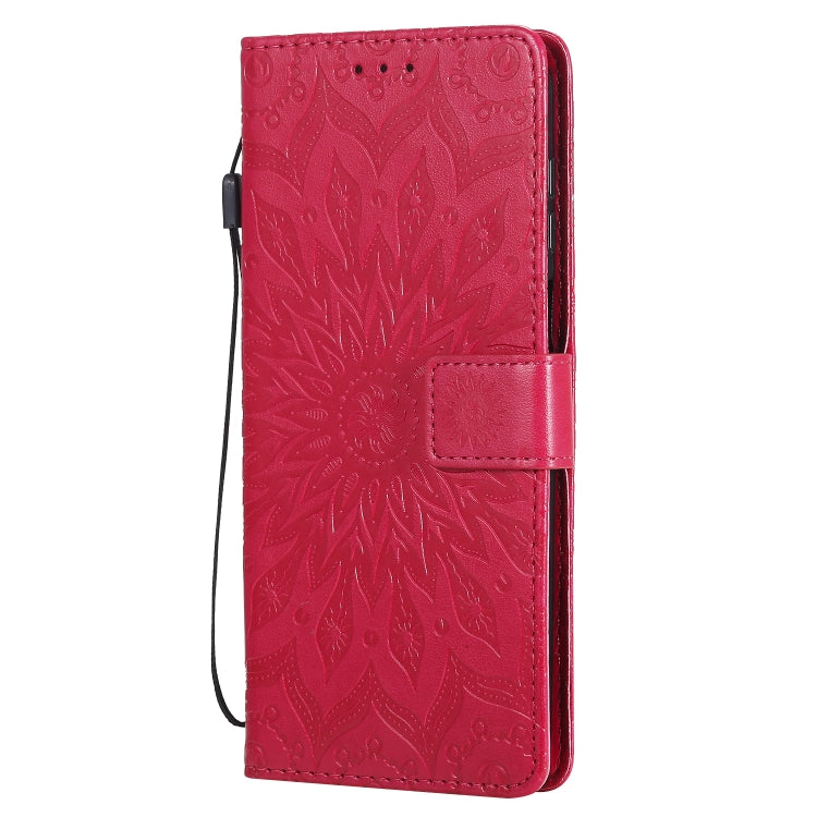 For Xiaomi Redmi Note 9 Pro Embossed Sunflower Pattern Horizontal Flip PU Leather Case with Holder & Card Slots & Wallet & Lanyard