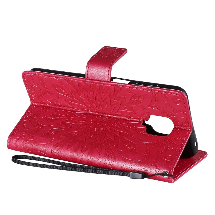 For Xiaomi Redmi Note 9 Pro Embossed Sunflower Pattern Horizontal Flip PU Leather Case with Holder & Card Slots & Wallet & Lanyard