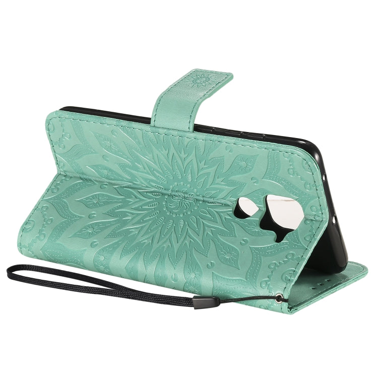 For Xiaomi Redmi Note 9/Redmi 10X 4G Embossed Sunflower Pattern Horizontal Flip PU Leather Case with Holder & Card Slots & Wallet & Lanyard