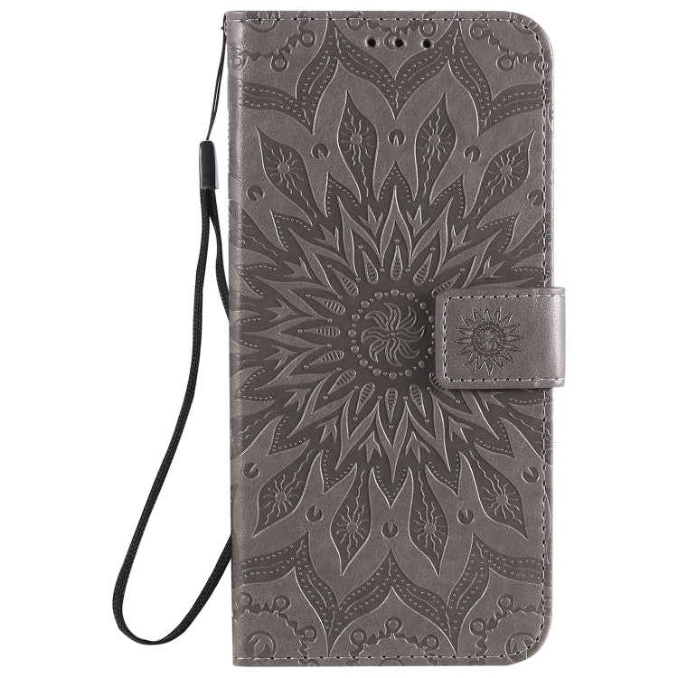 For Xiaomi Redmi Note 9/Redmi 10X 4G Embossed Sunflower Pattern Horizontal Flip PU Leather Case with Holder & Card Slots & Wallet & Lanyard