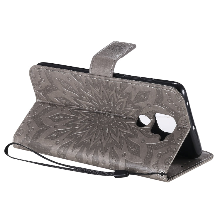 For Xiaomi Redmi Note 9/Redmi 10X 4G Embossed Sunflower Pattern Horizontal Flip PU Leather Case with Holder & Card Slots & Wallet & Lanyard