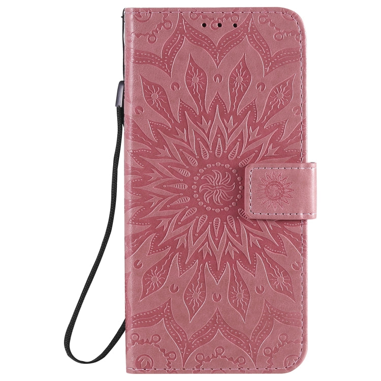For Xiaomi Redmi Note 9/Redmi 10X 4G Embossed Sunflower Pattern Horizontal Flip PU Leather Case with Holder & Card Slots & Wallet & Lanyard