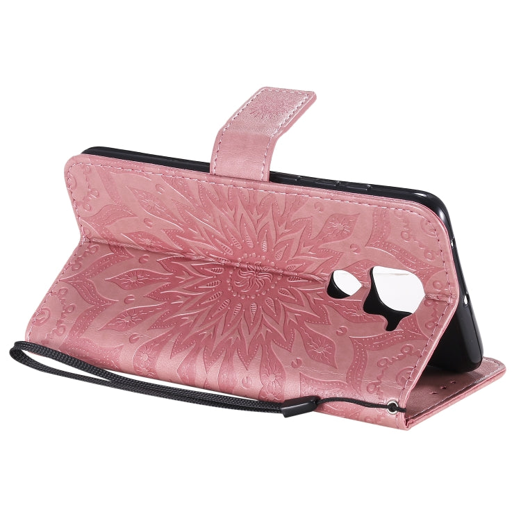 For Xiaomi Redmi Note 9/Redmi 10X 4G Embossed Sunflower Pattern Horizontal Flip PU Leather Case with Holder & Card Slots & Wallet & Lanyard