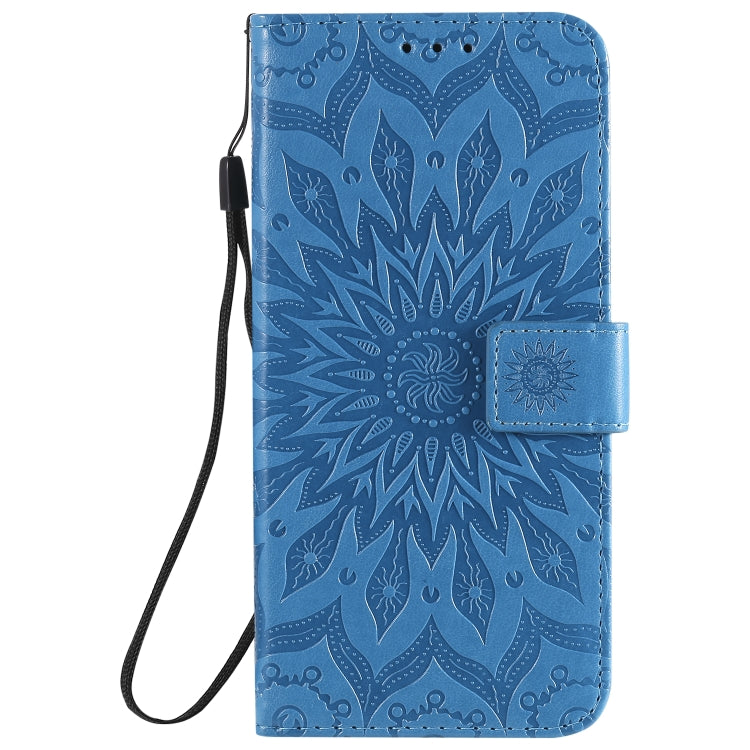For Xiaomi Redmi Note 9/Redmi 10X 4G Embossed Sunflower Pattern Horizontal Flip PU Leather Case with Holder & Card Slots & Wallet & Lanyard