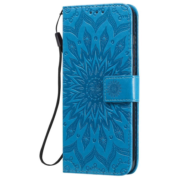 For Xiaomi Redmi Note 9/Redmi 10X 4G Embossed Sunflower Pattern Horizontal Flip PU Leather Case with Holder & Card Slots & Wallet & Lanyard