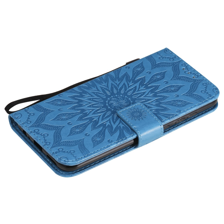 For Xiaomi Redmi Note 9/Redmi 10X 4G Embossed Sunflower Pattern Horizontal Flip PU Leather Case with Holder & Card Slots & Wallet & Lanyard
