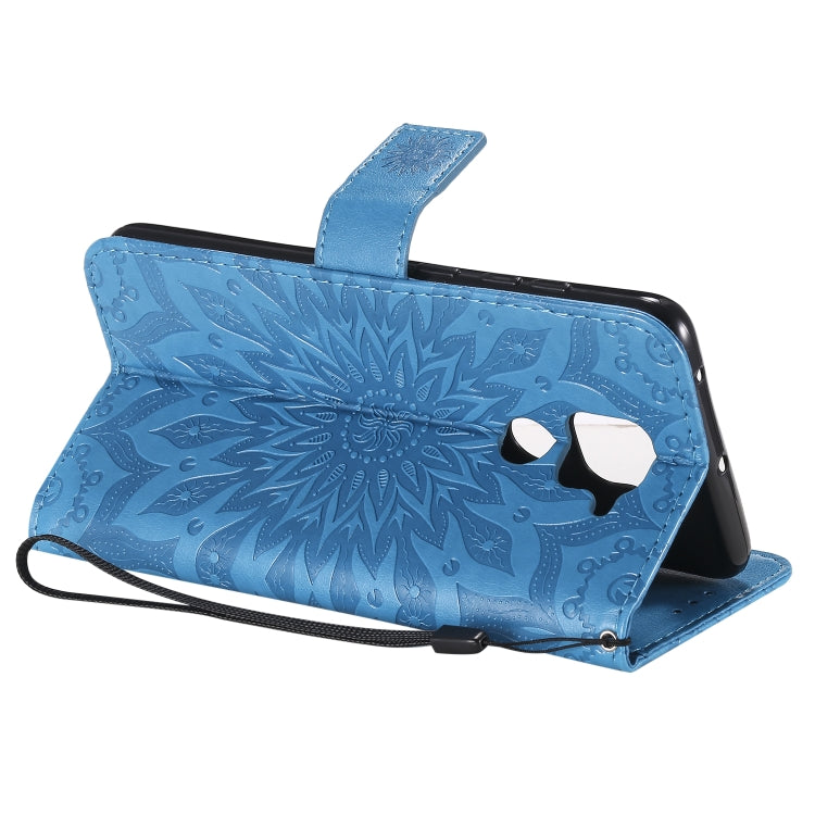 For Xiaomi Redmi Note 9/Redmi 10X 4G Embossed Sunflower Pattern Horizontal Flip PU Leather Case with Holder & Card Slots & Wallet & Lanyard