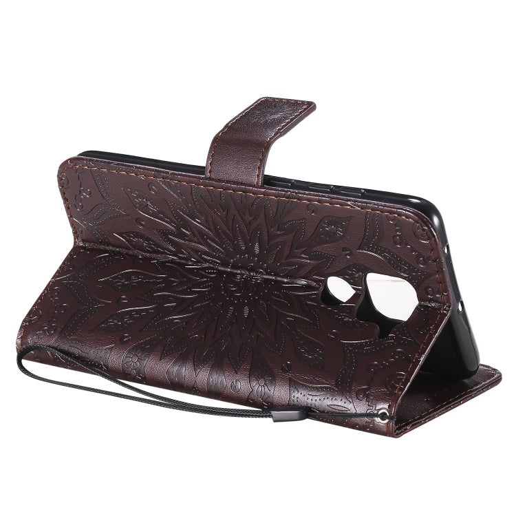 For Xiaomi Redmi Note 9/Redmi 10X 4G Embossed Sunflower Pattern Horizontal Flip PU Leather Case with Holder & Card Slots & Wallet & Lanyard
