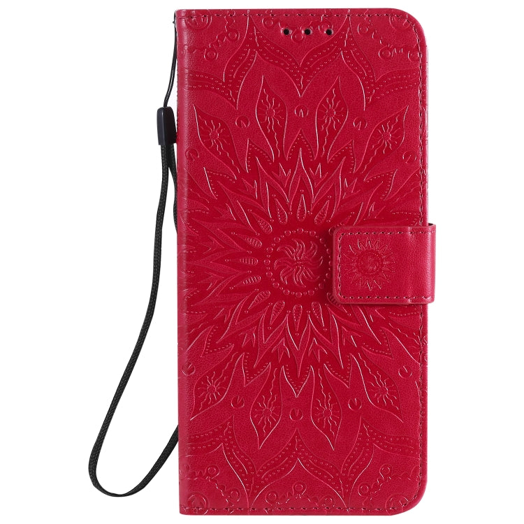 For Xiaomi Redmi Note 9/Redmi 10X 4G Embossed Sunflower Pattern Horizontal Flip PU Leather Case with Holder & Card Slots & Wallet & Lanyard