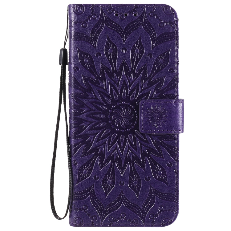For Xiaomi Redmi Note 9/Redmi 10X 4G Embossed Sunflower Pattern Horizontal Flip PU Leather Case with Holder & Card Slots & Wallet & Lanyard