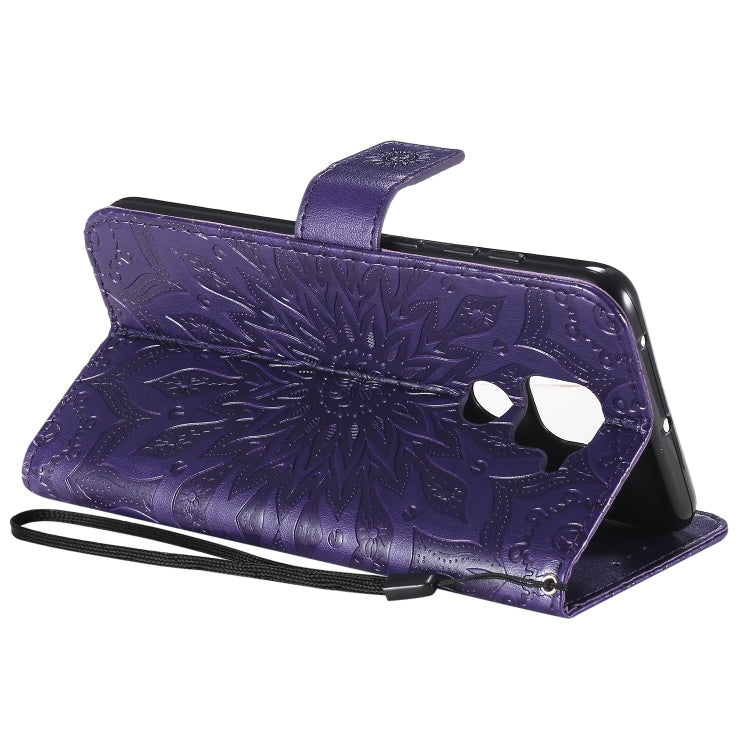 For Xiaomi Redmi Note 9/Redmi 10X 4G Embossed Sunflower Pattern Horizontal Flip PU Leather Case with Holder & Card Slots & Wallet & Lanyard