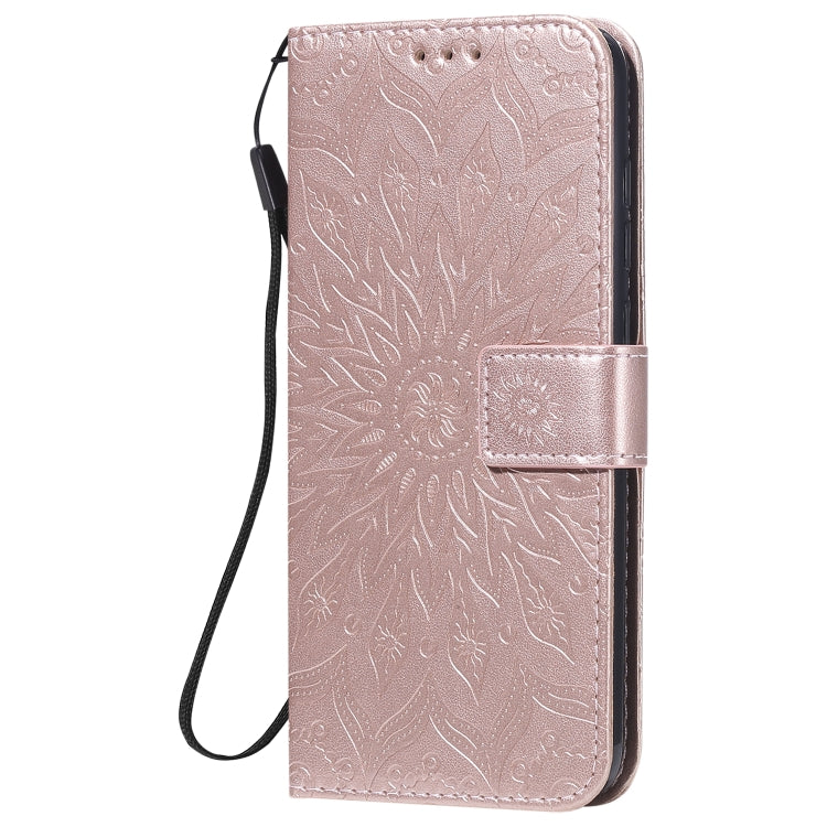 For Xiaomi Redmi Note 9/Redmi 10X 4G Embossed Sunflower Pattern Horizontal Flip PU Leather Case with Holder & Card Slots & Wallet & Lanyard