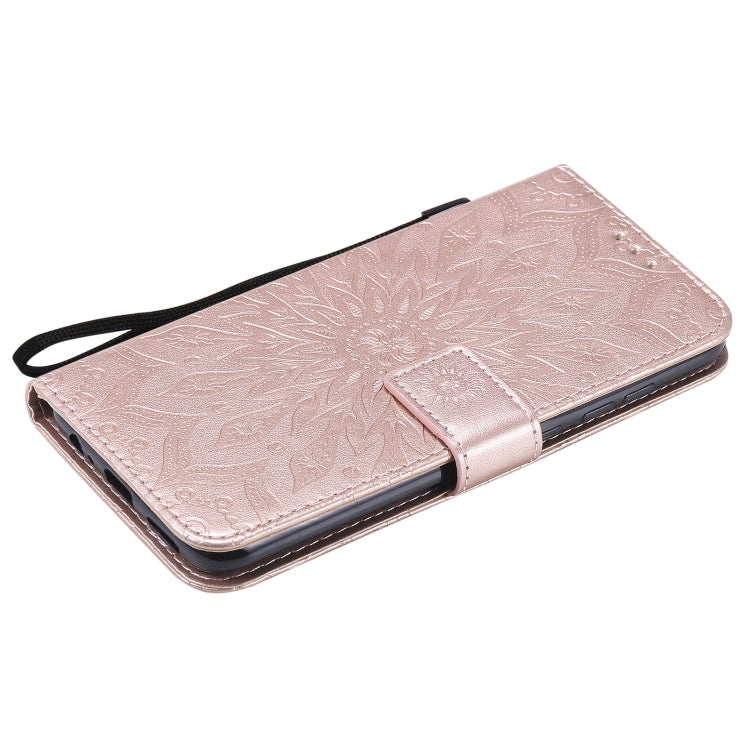 For Xiaomi Redmi Note 9/Redmi 10X 4G Embossed Sunflower Pattern Horizontal Flip PU Leather Case with Holder & Card Slots & Wallet & Lanyard