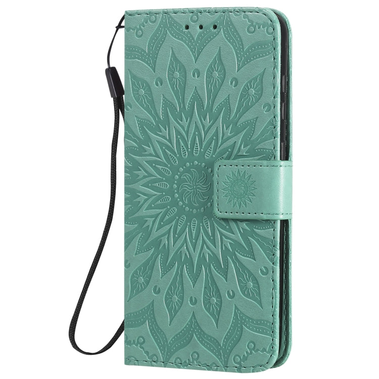 For Nokia 2.3 Embossed Sunflower Pattern Horizontal Flip PU Leather Case with Holder & Card Slots & Wallet & Lanyard