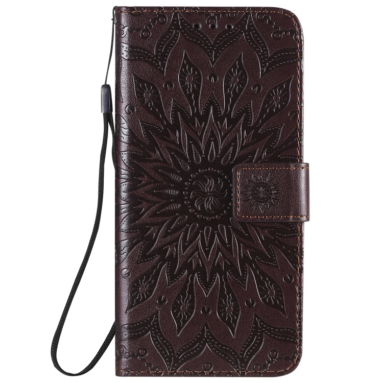 For Nokia 2.3 Embossed Sunflower Pattern Horizontal Flip PU Leather Case with Holder & Card Slots & Wallet & Lanyard