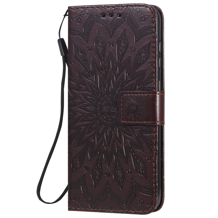 For Nokia 2.3 Embossed Sunflower Pattern Horizontal Flip PU Leather Case with Holder & Card Slots & Wallet & Lanyard