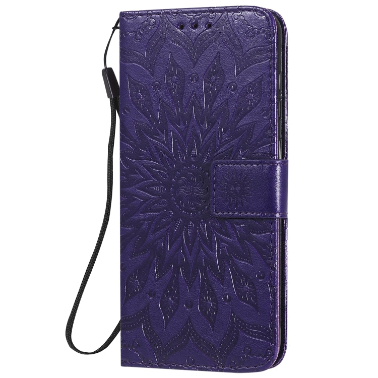 For Nokia 2.3 Embossed Sunflower Pattern Horizontal Flip PU Leather Case with Holder & Card Slots & Wallet & Lanyard