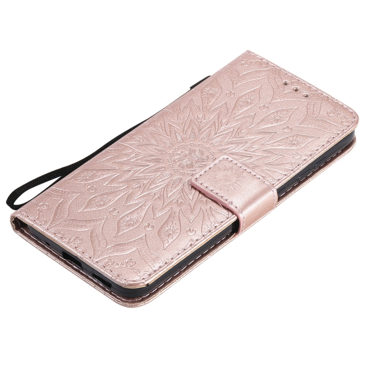 For Nokia 2.3 Embossed Sunflower Pattern Horizontal Flip PU Leather Case with Holder & Card Slots & Wallet & Lanyard