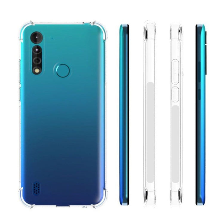 For Motorola Moto G8 Power Lite Shockproof Non-slip Waterproof Thickening TPU Protective Case(Transparent)