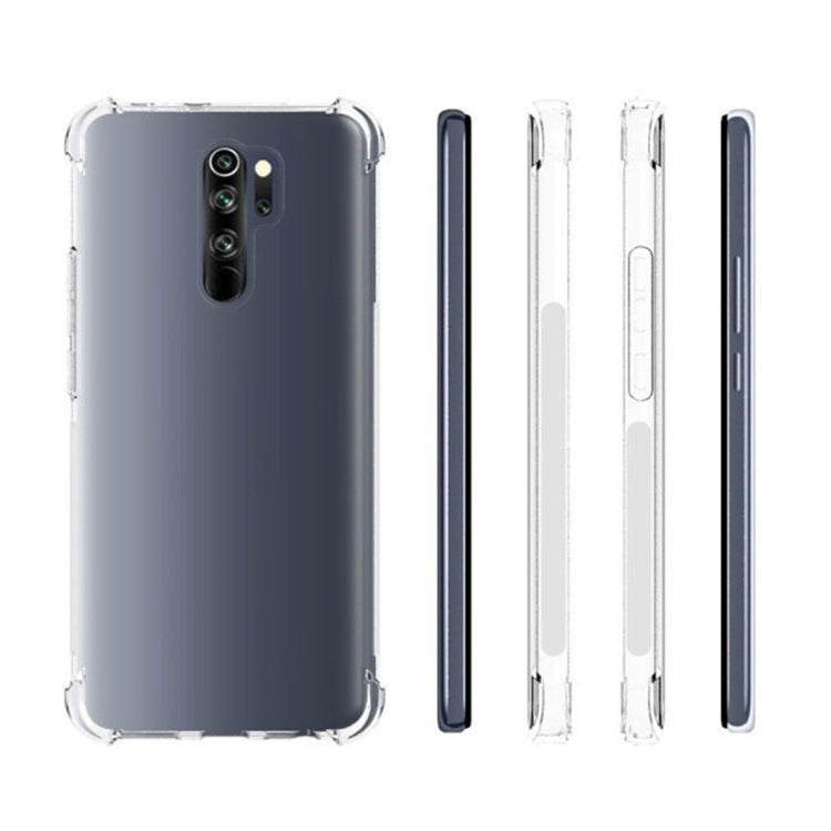 For Xiaomi Redmi 9 Shockproof Non-slip Waterproof Thickening TPU Protective Case(Transparent)