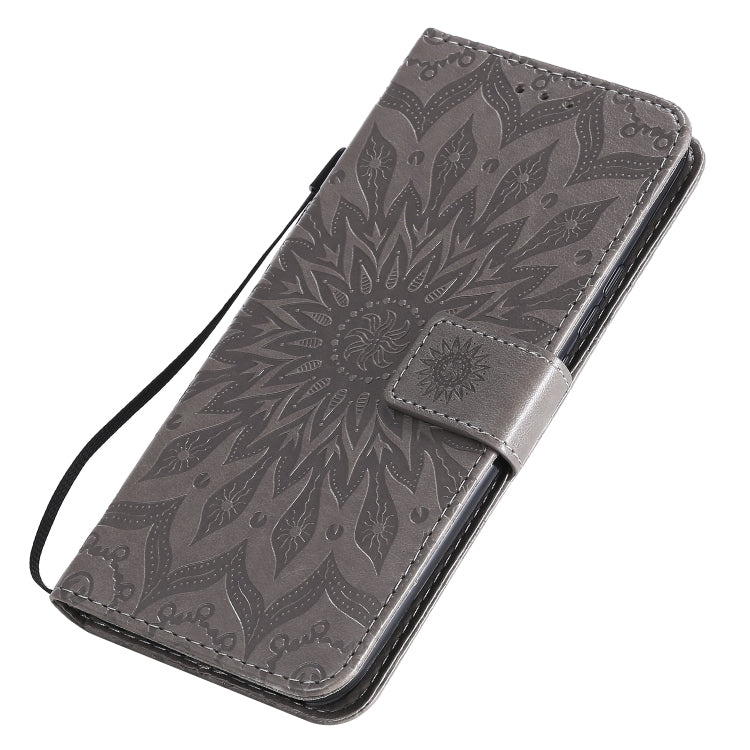 For Huawei Nova 7 Pro 5G Embossed Sunflower Pattern Horizontal Flip PU Leather Case with Holder & Card Slots & Wallet & Lanyard