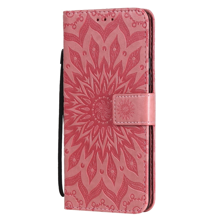 For Huawei Nova 7 Pro 5G Embossed Sunflower Pattern Horizontal Flip PU Leather Case with Holder & Card Slots & Wallet & Lanyard