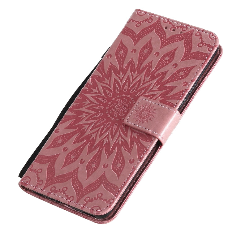 For Huawei Nova 7 Pro 5G Embossed Sunflower Pattern Horizontal Flip PU Leather Case with Holder & Card Slots & Wallet & Lanyard