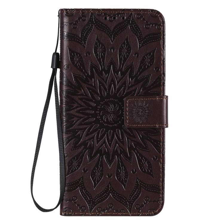 For Huawei Nova 7 Pro 5G Embossed Sunflower Pattern Horizontal Flip PU Leather Case with Holder & Card Slots & Wallet & Lanyard