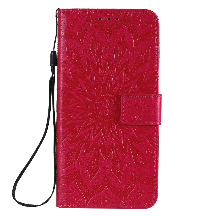 For Huawei Nova 7 Pro 5G Embossed Sunflower Pattern Horizontal Flip PU Leather Case with Holder & Card Slots & Wallet & Lanyard