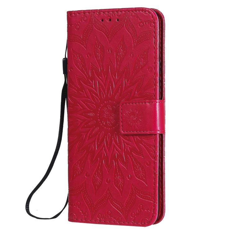 For Huawei Nova 7 Pro 5G Embossed Sunflower Pattern Horizontal Flip PU Leather Case with Holder & Card Slots & Wallet & Lanyard