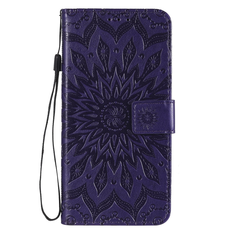 For Huawei Nova 7 Pro 5G Embossed Sunflower Pattern Horizontal Flip PU Leather Case with Holder & Card Slots & Wallet & Lanyard