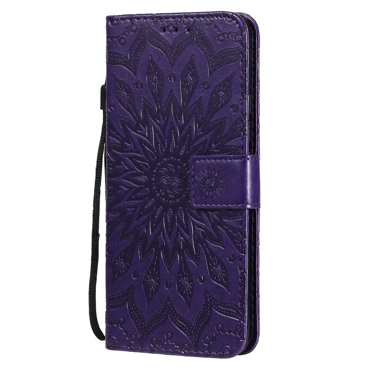 For Huawei Nova 7 Pro 5G Embossed Sunflower Pattern Horizontal Flip PU Leather Case with Holder & Card Slots & Wallet & Lanyard