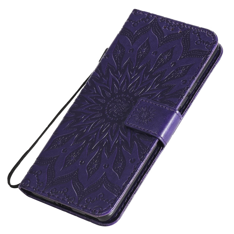 For Huawei Nova 7 Pro 5G Embossed Sunflower Pattern Horizontal Flip PU Leather Case with Holder & Card Slots & Wallet & Lanyard