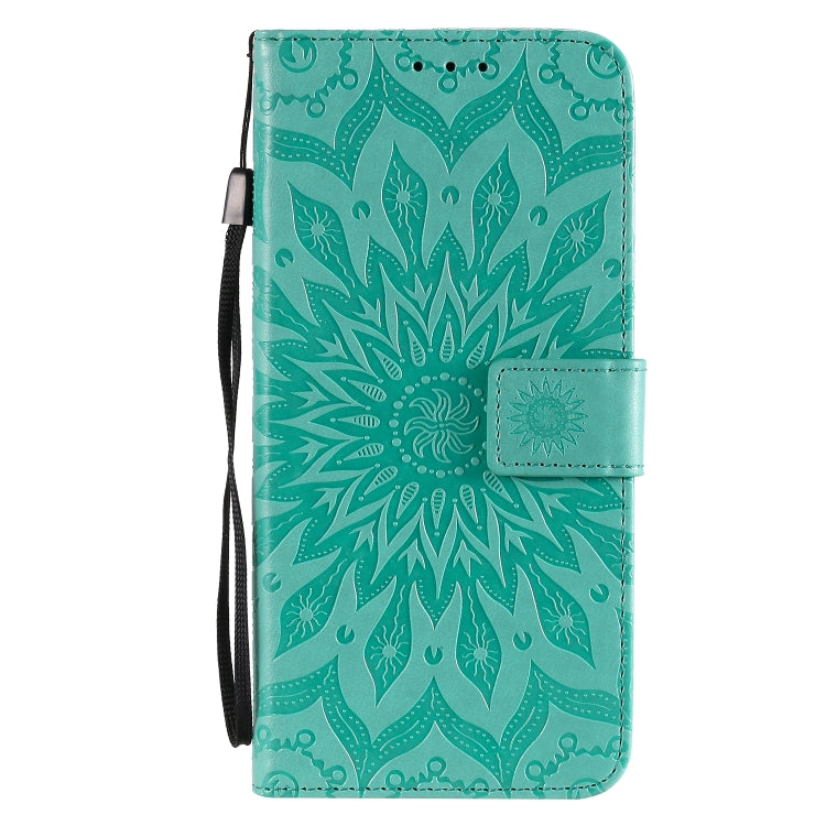 For Huawei Nova 7 SE/P40 Lite 5G Embossed Sunflower Pattern Horizontal Flip PU Leather Case with Holder & Card Slots & Wallet & Lanyard