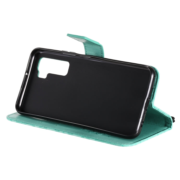 For Huawei Nova 7 SE/P40 Lite 5G Embossed Sunflower Pattern Horizontal Flip PU Leather Case with Holder & Card Slots & Wallet & Lanyard