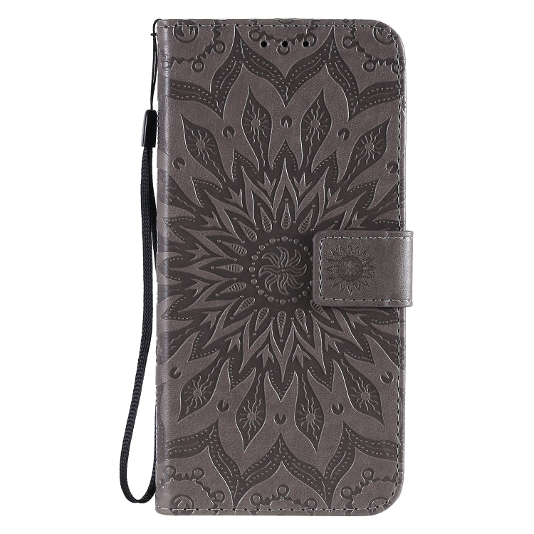 For Huawei Nova 7 SE/P40 Lite 5G Embossed Sunflower Pattern Horizontal Flip PU Leather Case with Holder & Card Slots & Wallet & Lanyard