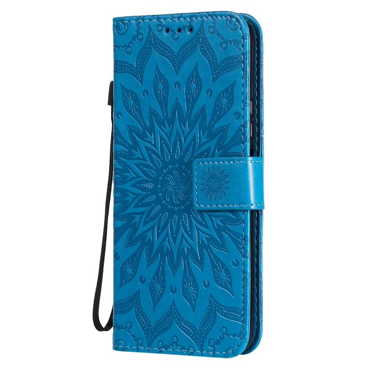 For Huawei Nova 7 SE/P40 Lite 5G Embossed Sunflower Pattern Horizontal Flip PU Leather Case with Holder & Card Slots & Wallet & Lanyard