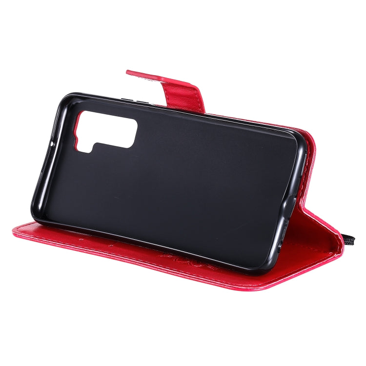 For Huawei Nova 7 SE/P40 Lite 5G Embossed Sunflower Pattern Horizontal Flip PU Leather Case with Holder & Card Slots & Wallet & Lanyard